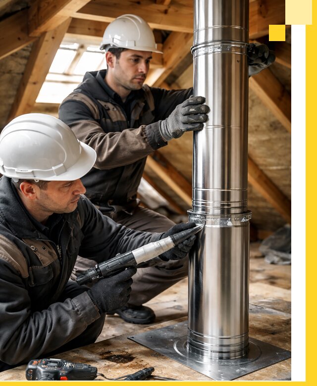 Монтаж дымоходов для каминов в Заинске с гарантией качества