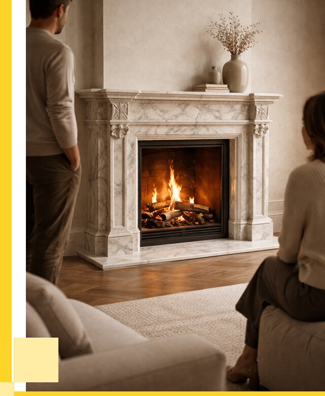 Мраморные камины под ключ в Заинске от 254225 р. | ЭриданЗнс