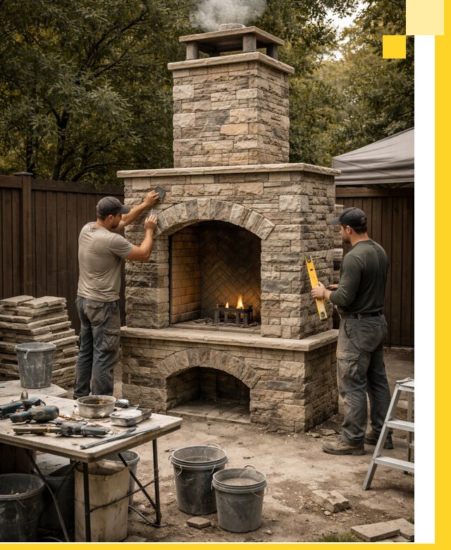 Проектирование и установка уличных каминов в Заинске