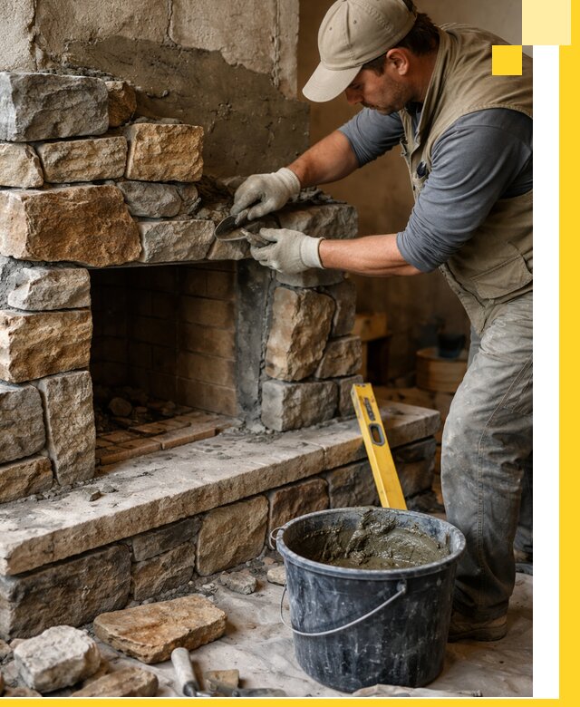 Изготовление и установка каменных каминов под ключ в Заинске