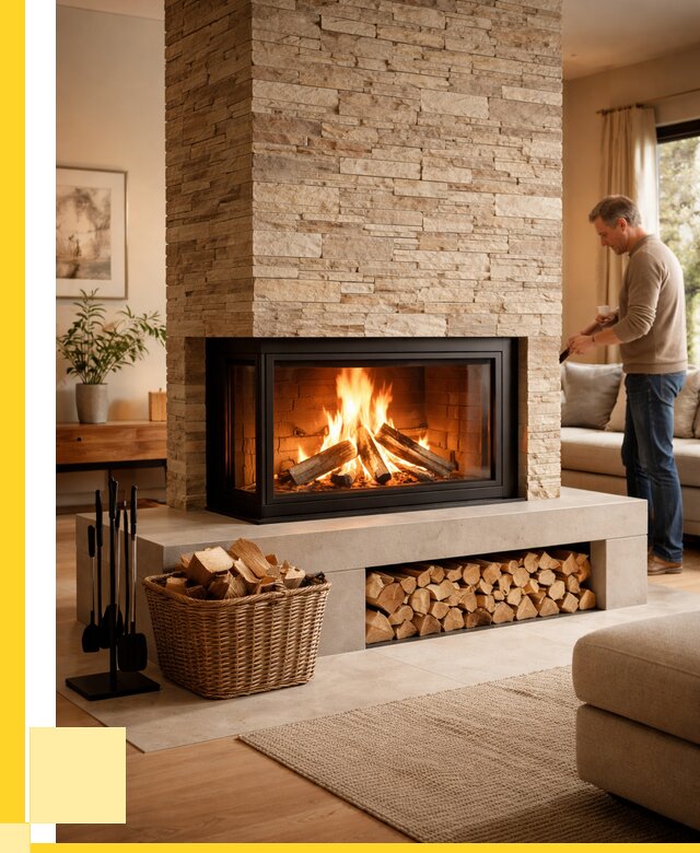 Дровяной камин под ключ в Заинске от 203380 р. | ЭриданЗнс