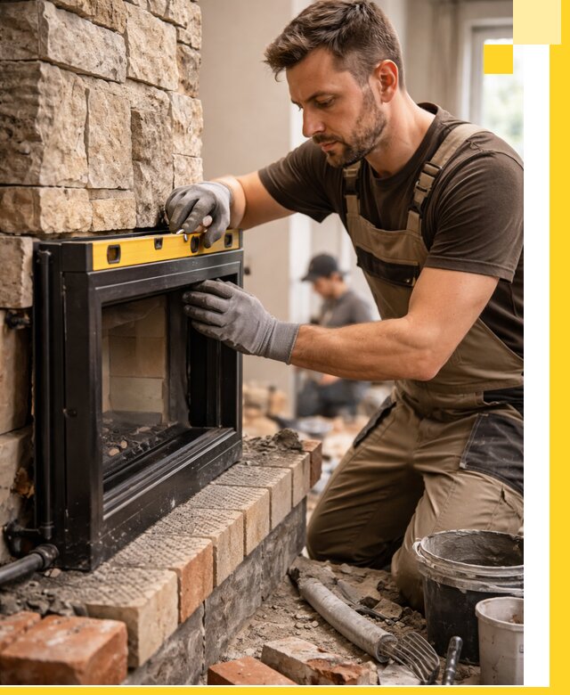 Дровяные камины под ключ в Заинске: монтаж, обустройство