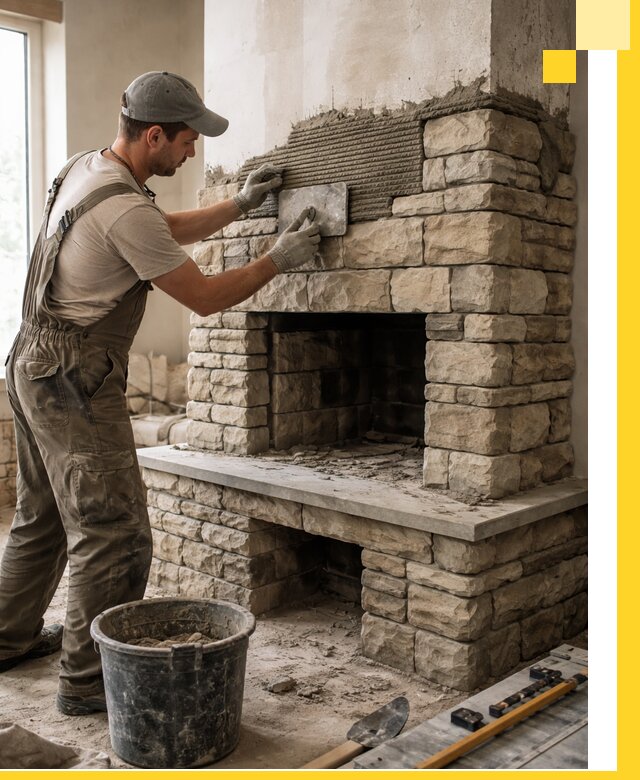 Строительство каминов под ключ в Заинске от проектирования до монтажа