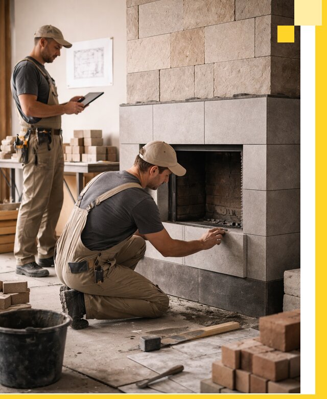 Индивидуальные проекты каминов и каминных систем в Заинске