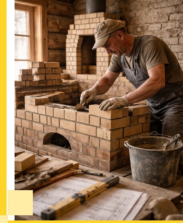 Кладка печей из кирпича в Заинске цены от 30507 р. - ЭриданЗнс