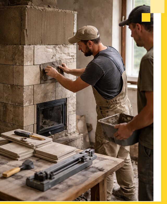 Профессиональная облицовка печей в Заинске: керамика и камень