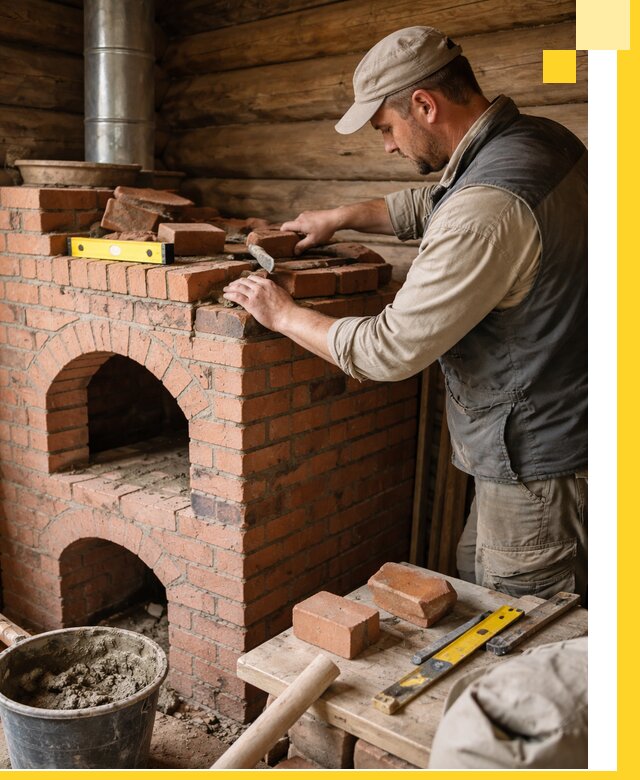 Изготовление и установка русских печей в Заинске под ключ