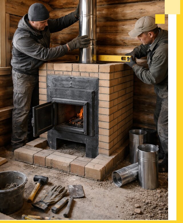 Проектирование, изготовление и установка банных печей в Заинске