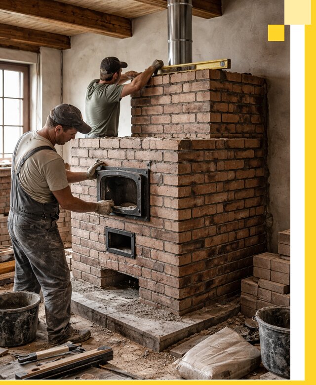 Печи для загородного дома под ключ в Заинске — монтаж и сервис