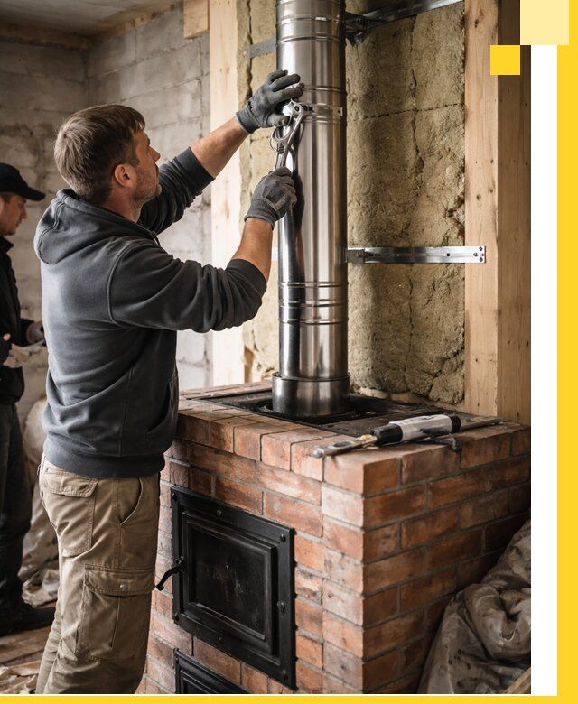 Изготовление и монтаж печей и дымоходов под ключ в Заинске