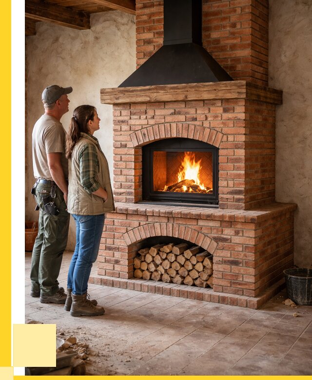 Печи камины из кирпича в Заинске от 122028 р. | ЭриданЗнс