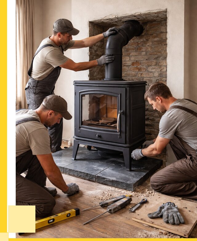 Монтаж печи камина в частном доме в Заинске от 25423 р. | ЭриданЗнс