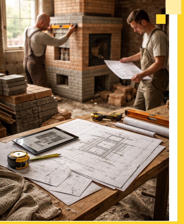 Проекты печей и каминов с индивидуальным дизайном в Заинске