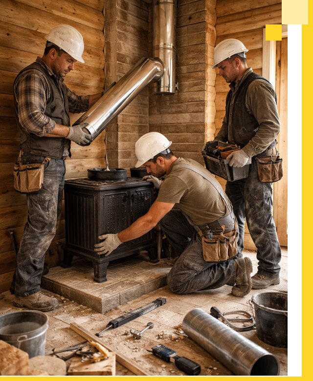 Профессиональный монтаж банных печей и дымоходов в Заинске