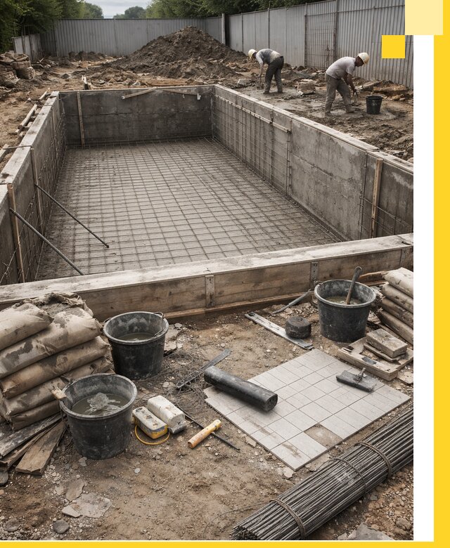 Строительство бассейнов под ключ в Заинске, дизайн и монтаж