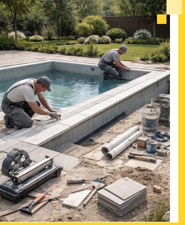 Строительство открытых бассейнов под ключ в Заинске профессионально