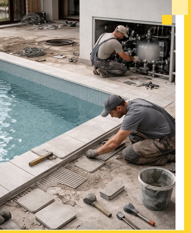 Строительство и монтаж бассейнов в коттедже в Заинске