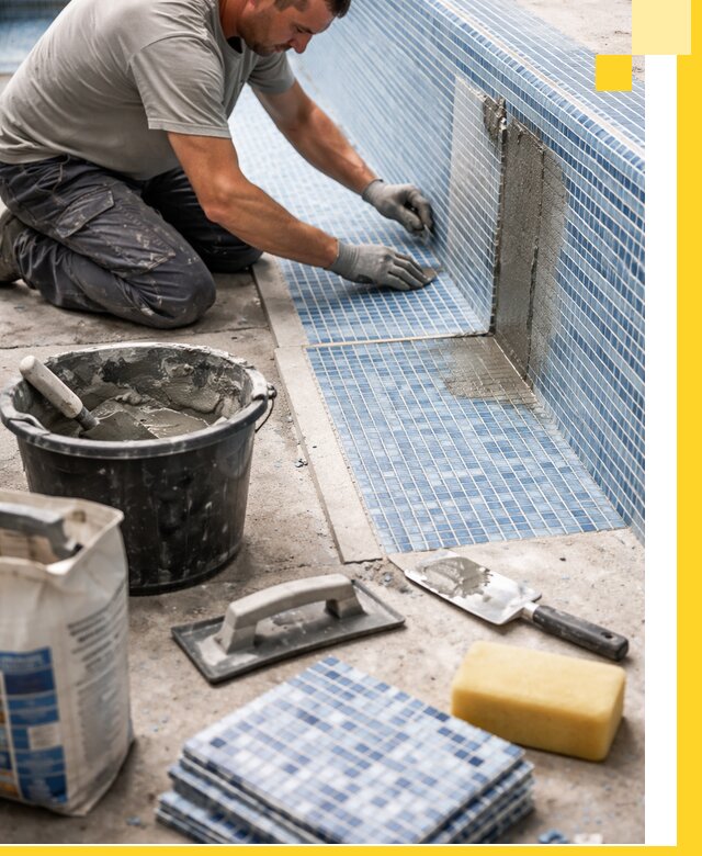 Укладка и ремонт мозаики для бассейнов под ключ в Заинске