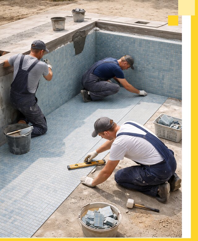 Укладка и установка плитки для бассейнов под ключ в Заинске