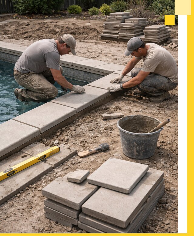 Установка и изготовление копингового камня для бассейнов в Заинске