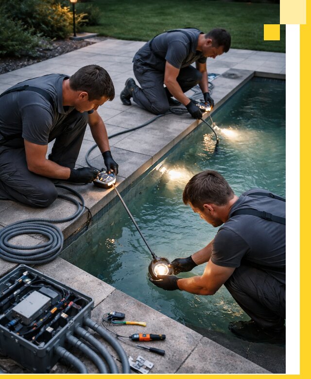 Профессиональное освещение бассейнов в Заинске: дизайн и монтаж