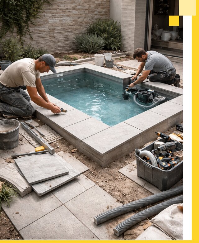 Мини бассейны под ключ в Заинске, дизайн и установка