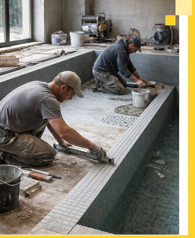 Строительство бассейна в частном доме в Заинске под ключ