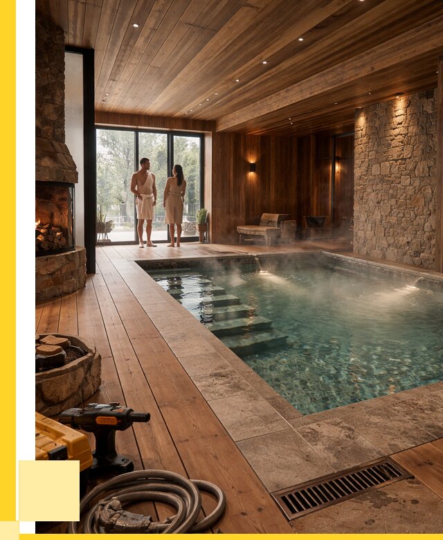 Проекты бань с бассейном под ключ в Заинске от 76268 р., ЭриданЗнс