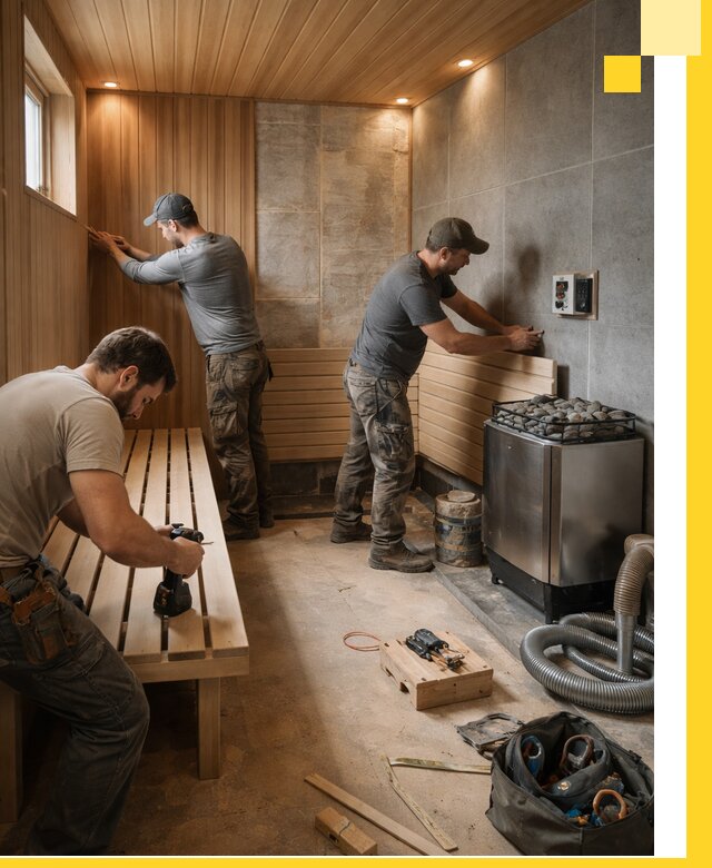 Сауны под ключ в Заинске, проектирование, строительство, отделка