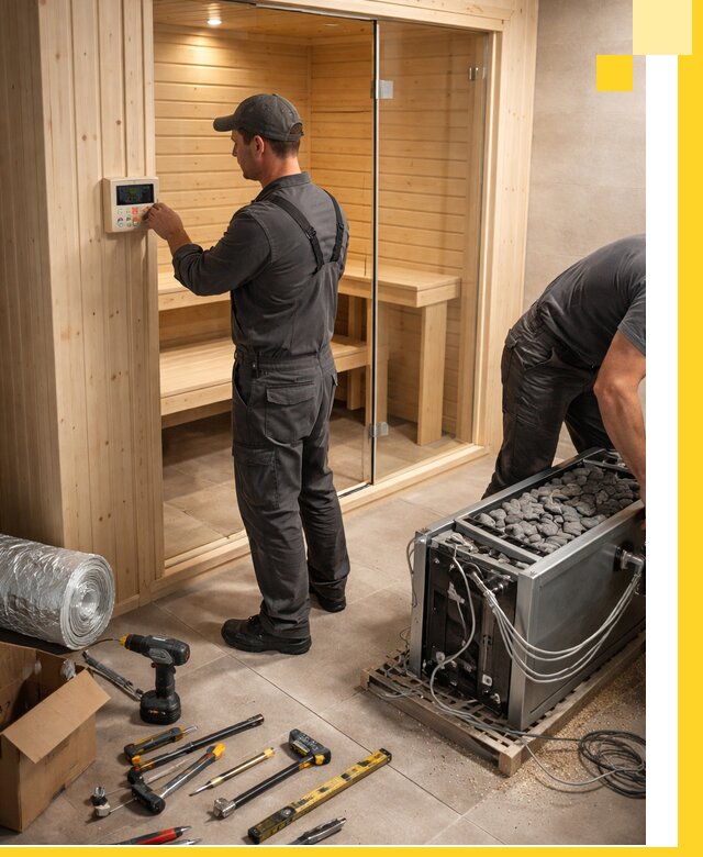 Поставка, установка и монтаж электрических саун в Заинске