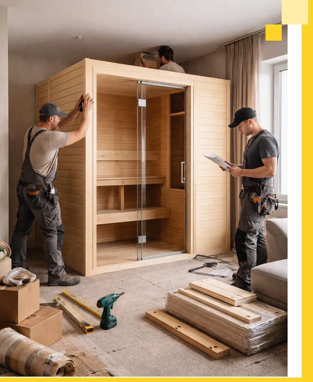 Установка и благоустройство саун в квартире в Заинске