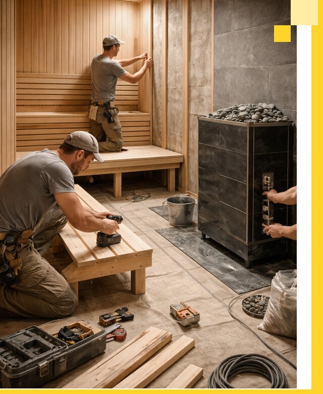 Дизайн и строительство интерьерных саун под ключ в Заинске