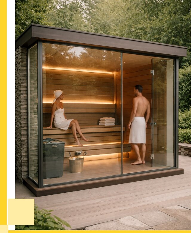 Сауна стеклянная и двери для сауны в Заинске от 254225 р. | ЭриданЗнс