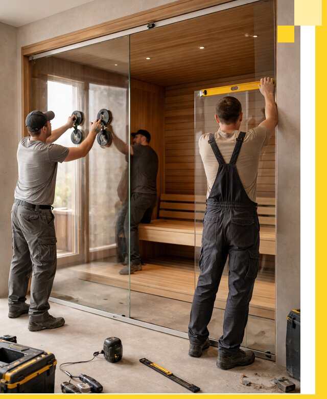 Производство и монтаж стеклянных саун под ключ в Заинске