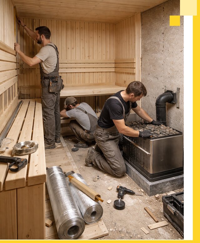 Индивидуальные сауны на заказ в Заинске под ключ, проект и монтаж