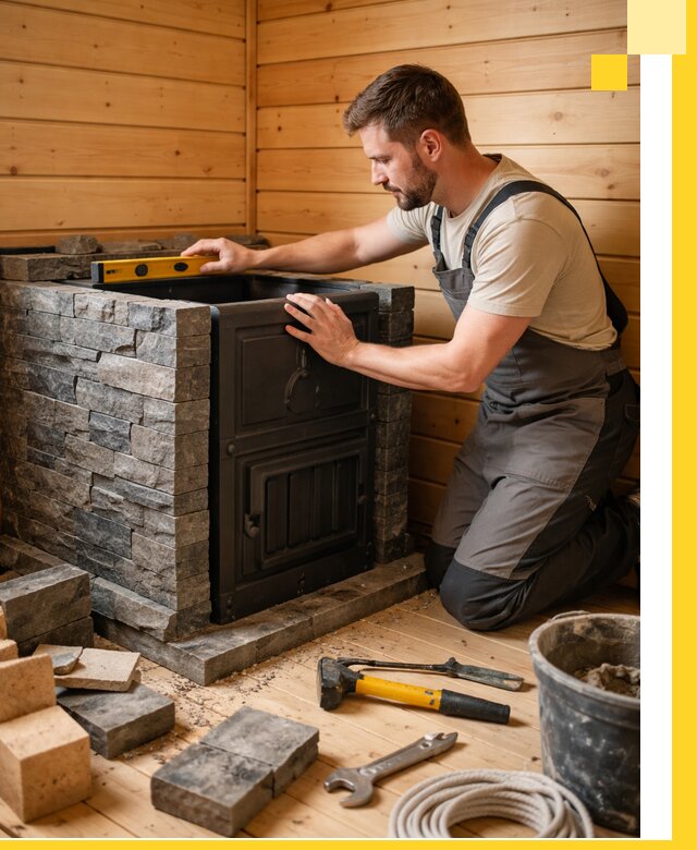 Производство и установка печей для саун под ключ в Заинске