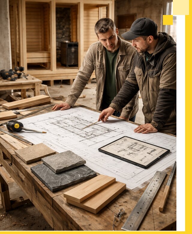 Проекты бань под ключ и планы строительства в Заинске