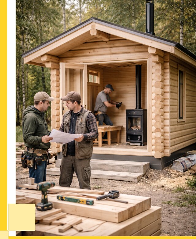 Монтаж бань под ключ в Заинске — от 203380 р. | ЭриданЗнс