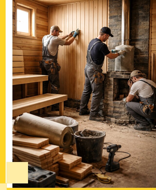 Ремонт бань под ключ в Заинске от 45761 р. | ЭриданЗнс