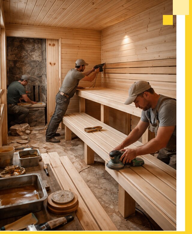 Профессиональная отделка бань в Заинске под ключ, с гарантией