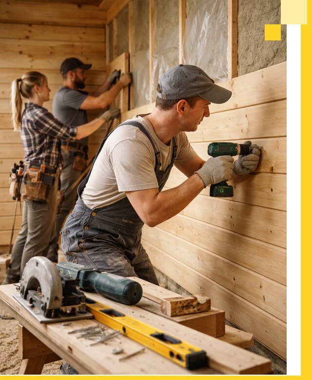 Обшивка бань под ключ в Заинске: отделка стен и потолков