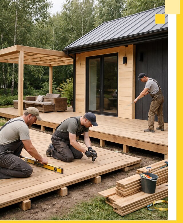 Строительство бань с террасой и бассейном под ключ в Заинске