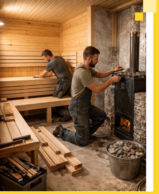 Дизайн и строительство интерьеров бань под ключ в Заинске