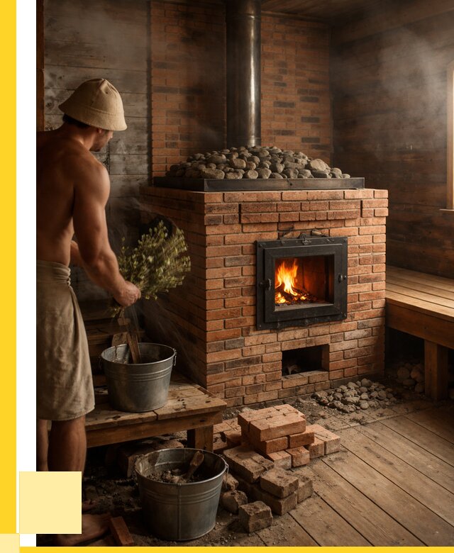 Кирпичные банные печи в Заинске от 91521 р. | ЭриданЗнс