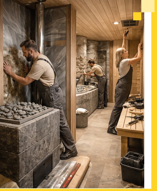 Строительство бань и SPA процедур в Заинске под ключ и отделкой