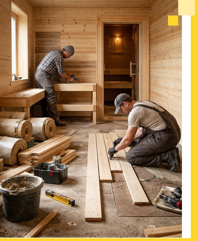 Индивидуальный проект бани с комнатой отдыха под ключ в Заинске