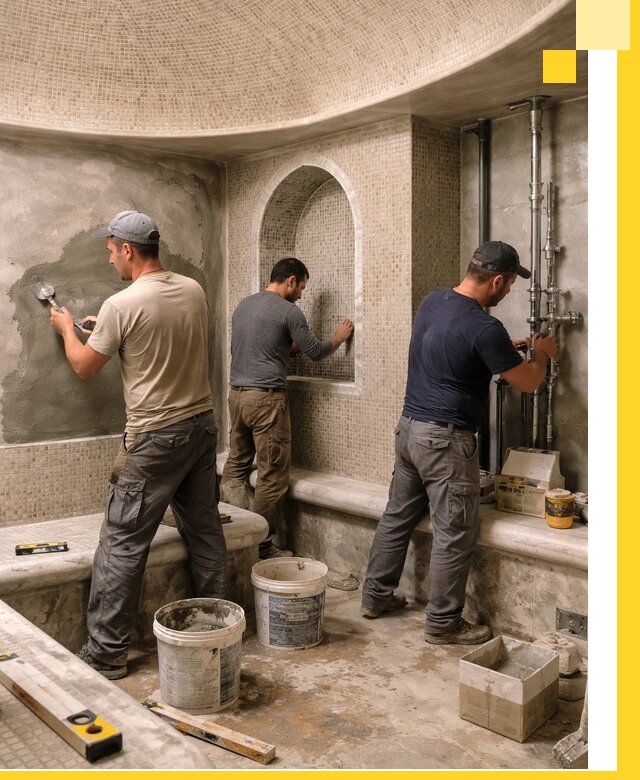 Профессиональный монтаж хамамов под ключ в Заинске с гарантией