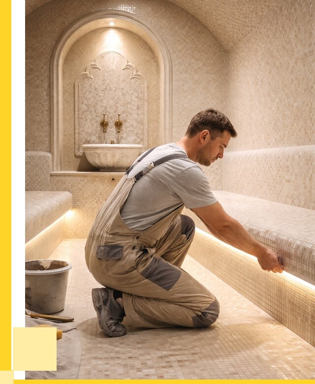 Отделка хамамов под ключ в Заинске от 5593 р. | ЭриданЗнс