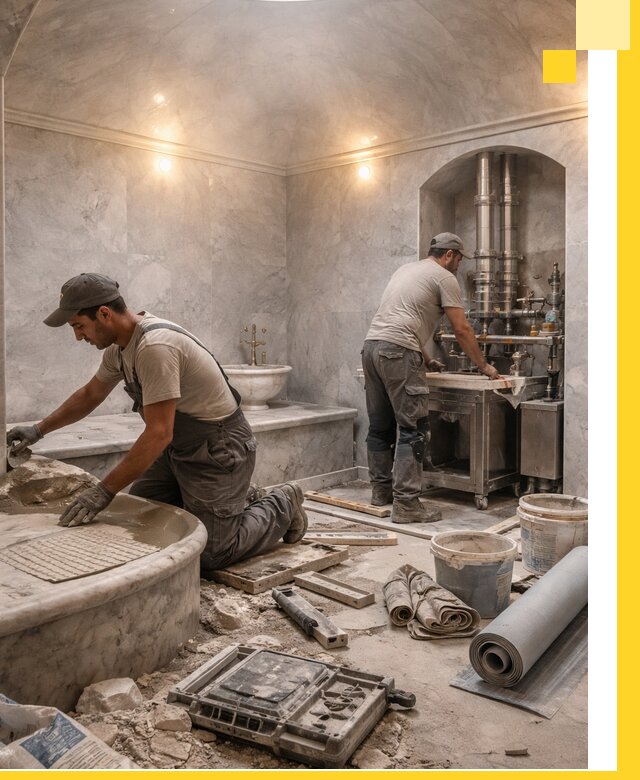 Строительство турецких бань хаммам под ключ в Заинске