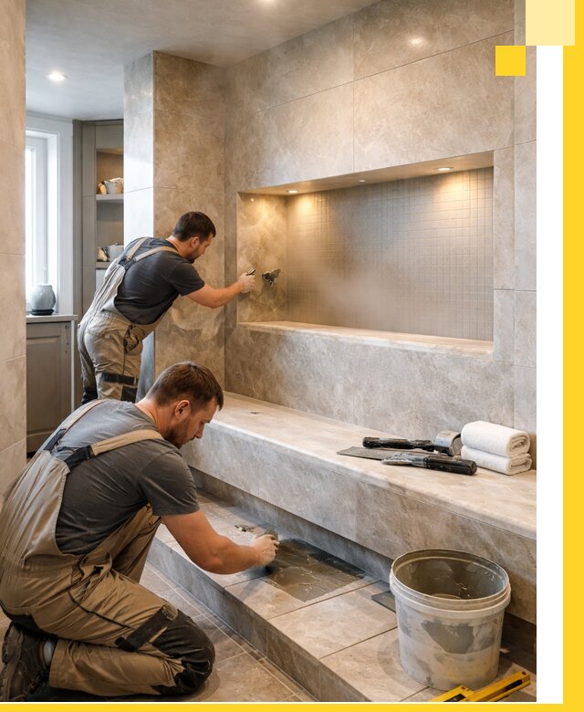 Профессиональное строительство хамама в квартире в Заинске